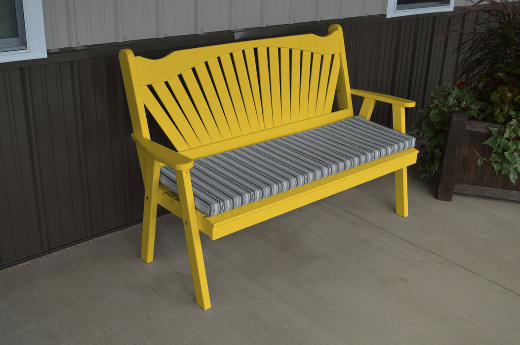 A&L Furniture Co. Amish-Made Pine Fanback Garden Benches