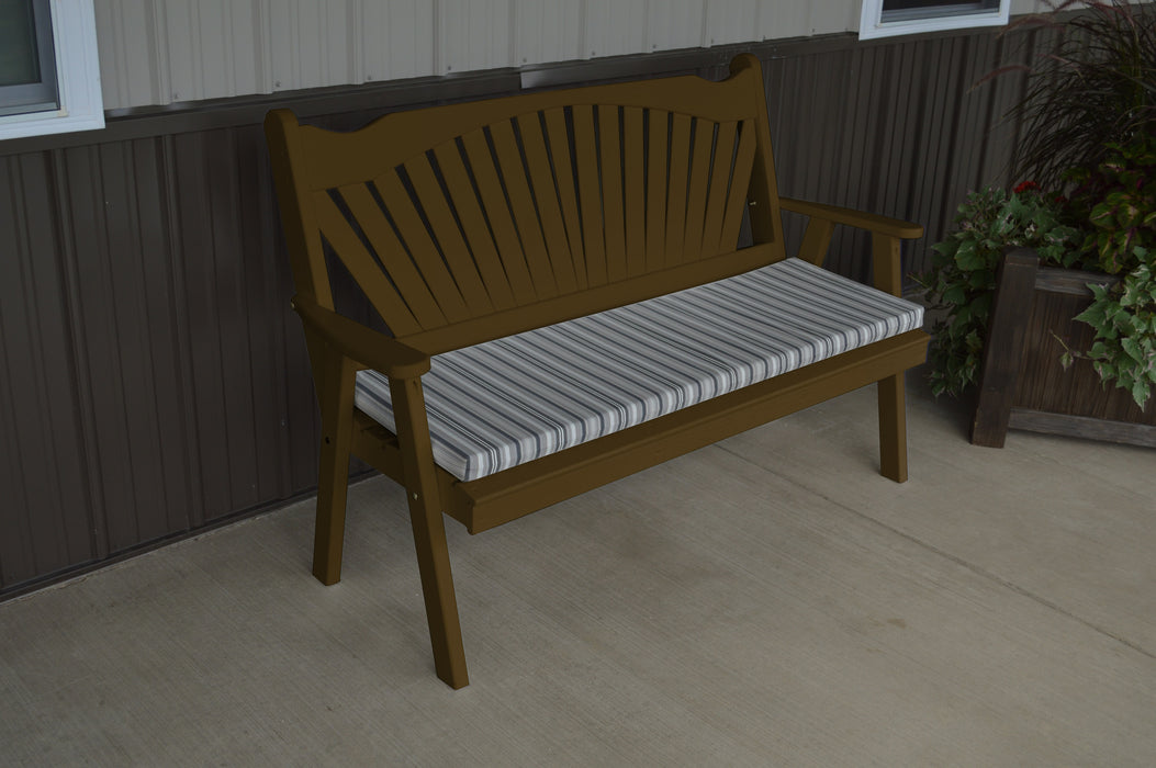 A&L Furniture Co. Amish-Made Pine Fanback Garden Benches