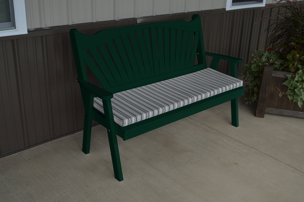 A&L Furniture Co. Amish-Made Pine Fanback Garden Benches