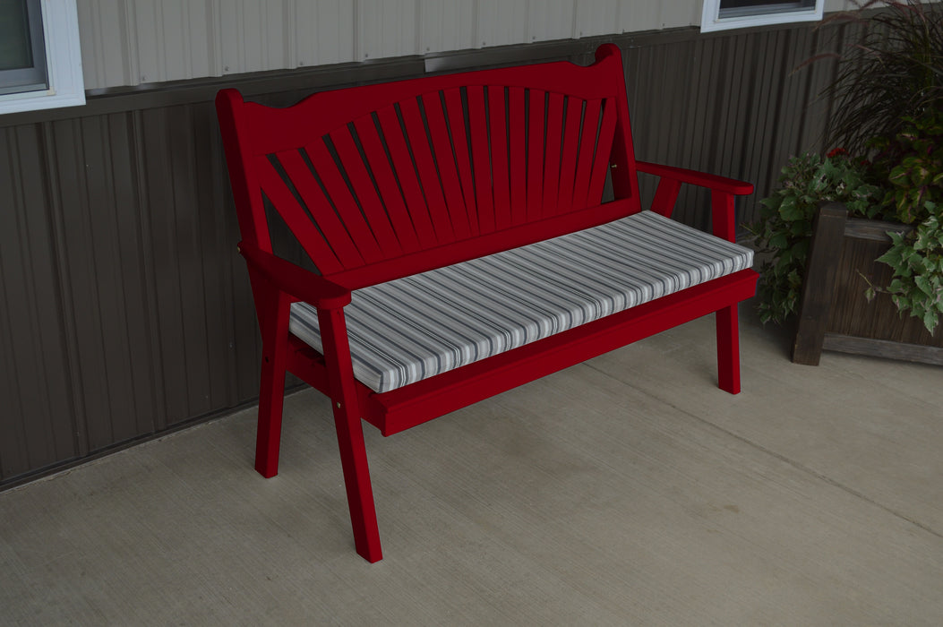 A&L Furniture Co. Amish-Made Pine Fanback Garden Benches