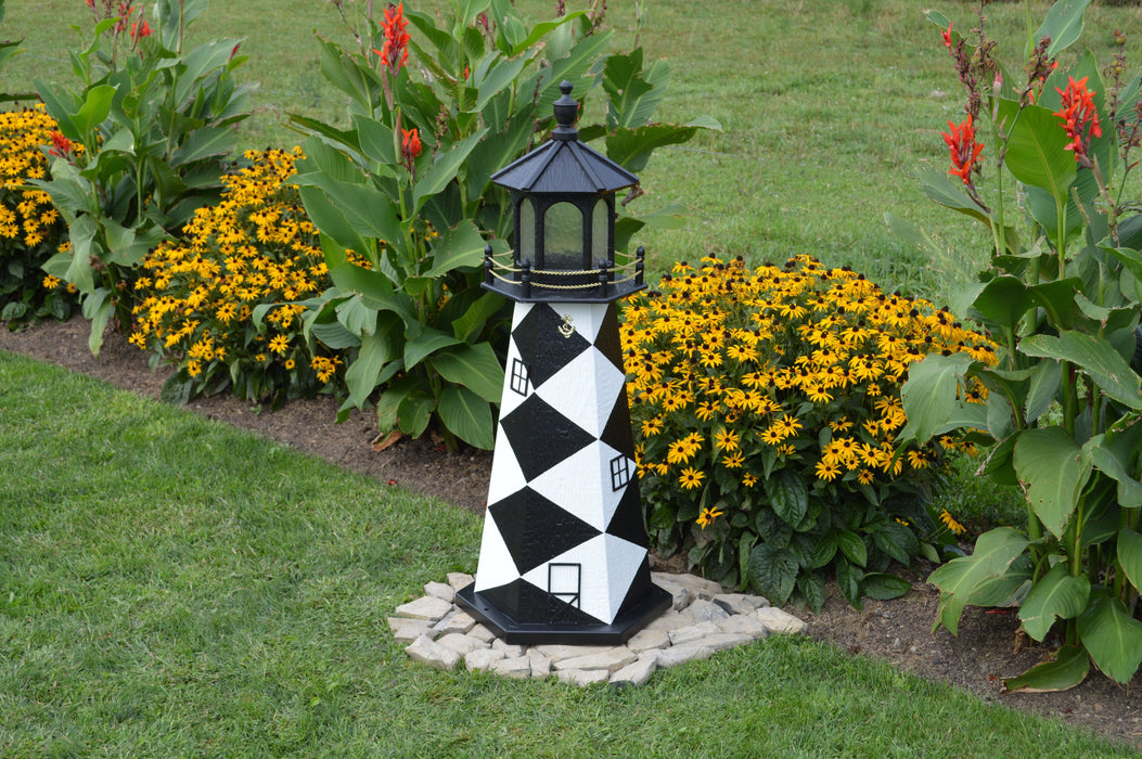 Hexagonal Amish-Made Wooden Cape Lookout, NC Replica Lighthouses