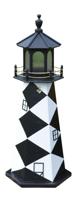 Hexagonal Amish-Made Wooden Cape Lookout, NC Replica Lighthouses