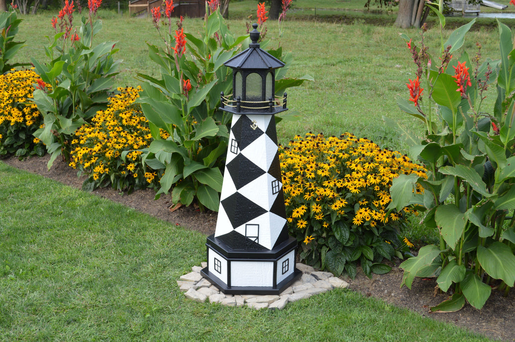 Hexagonal Amish-Made Wooden Cape Lookout, NC Replica Lighthouses