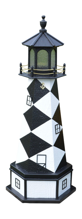 Hexagonal Amish-Made Wooden Cape Lookout, NC Replica Lighthouses