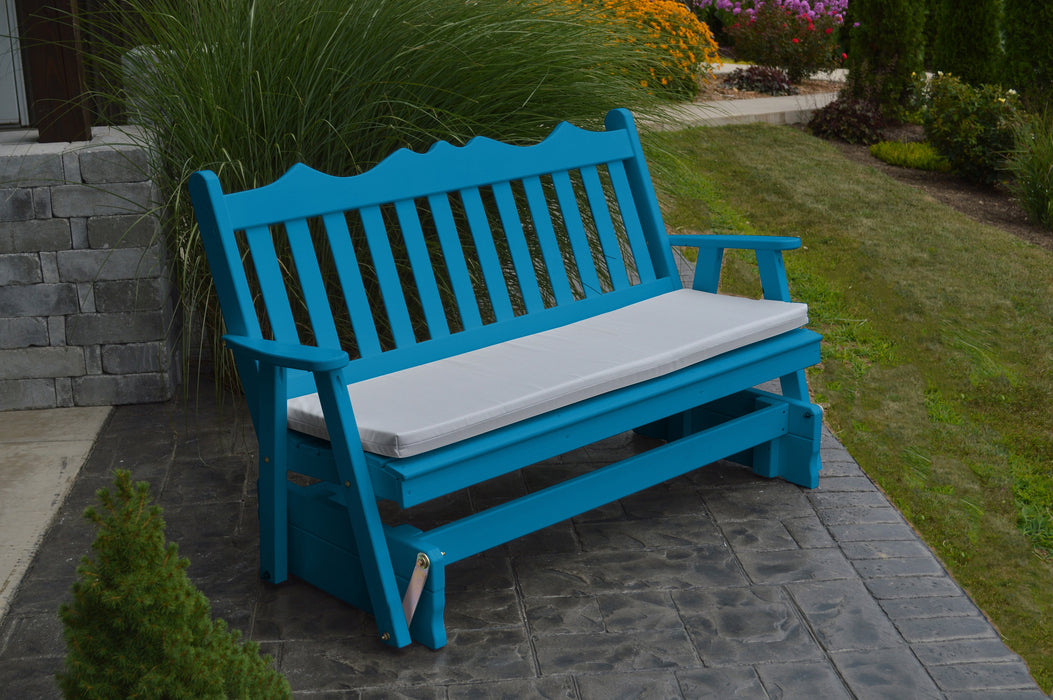 A&L Furniture Co. Amish-Made Pine Royal English Glider Benches