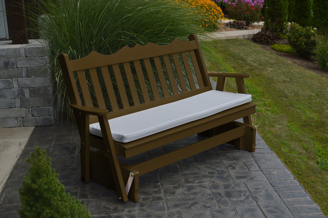 A&L Furniture Co. Amish-Made Pine Royal English Glider Benches