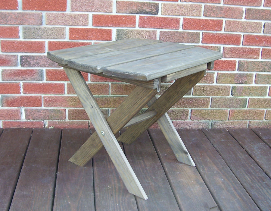 A&L Furniture Co. Amish-Made Pressure-Treated Pine Folding Oval End Table