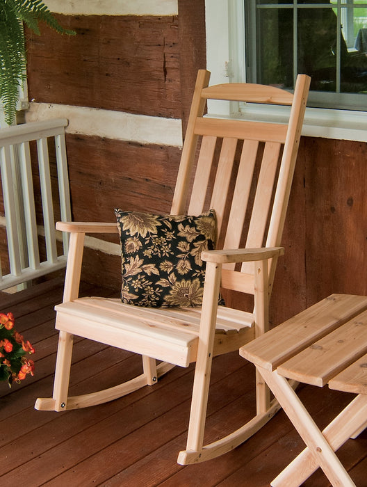 A&L Furniture Co. Amish-Made Cedar Classic Porch Rocker