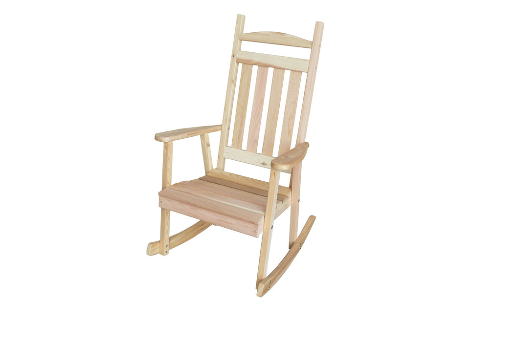 A&L Furniture Co. Amish-Made Cedar Classic Porch Rocker