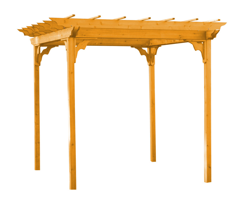 A&L Furniture Co. Amish-Made Cedar Pergola with Swing Hangers