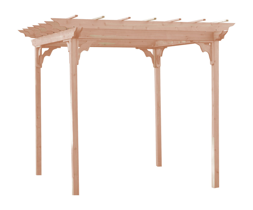 A&L Furniture Co. Amish-Made Cedar Pergola with Swing Hangers