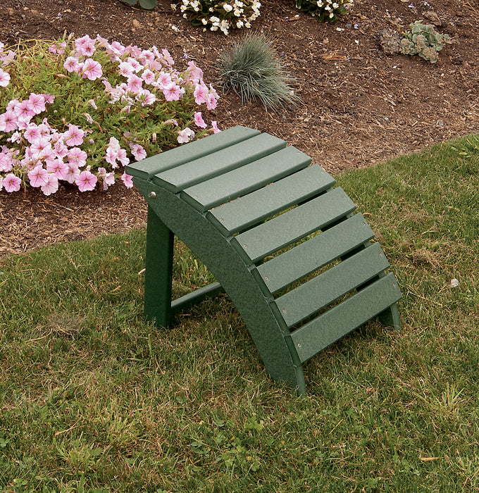 A&L Furniture Co. Folding Reclining Recycled Plastic Adirondack Chair w/ Pullout Ottoman