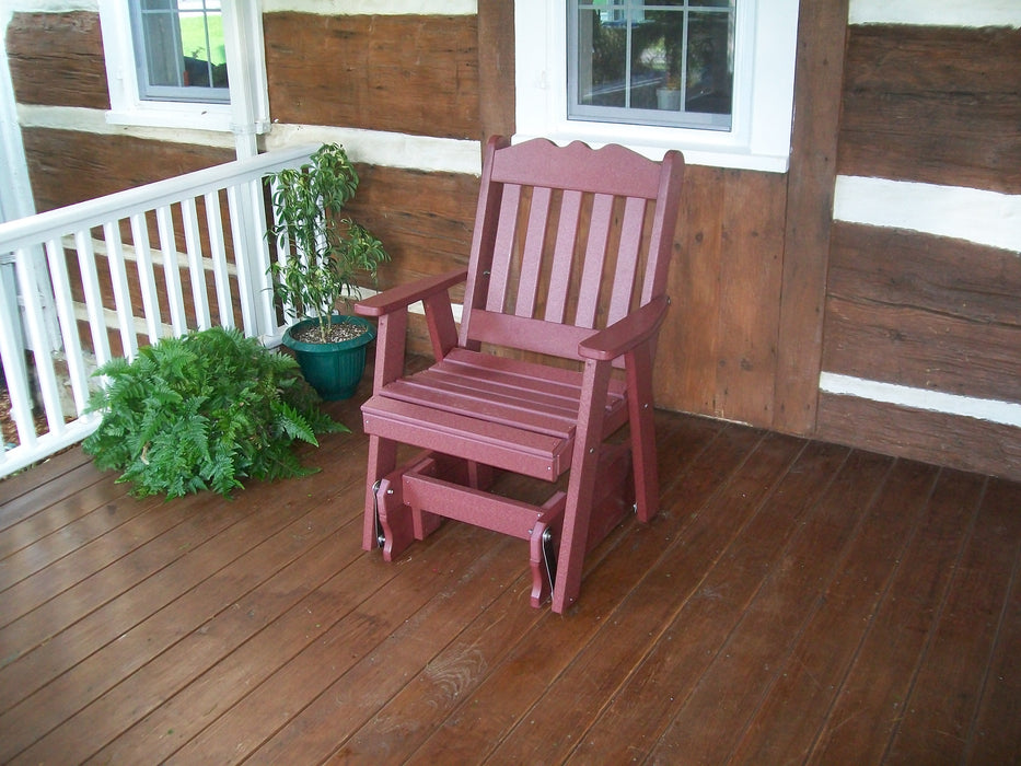 A&L Furniture Co. Amish-Made Poly Royal English Glider Chair