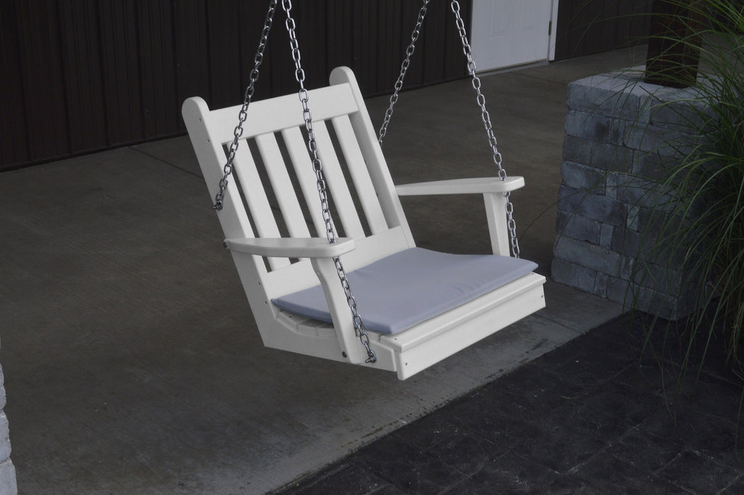 A&L Furniture Co. Amish-Made Poly Traditional English Chair Swing