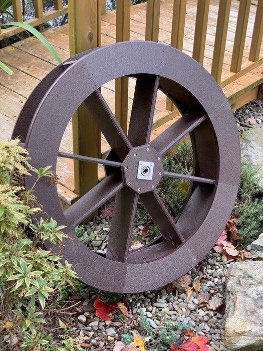 Large Amish-Made Poly Waterwheel in Chocolate