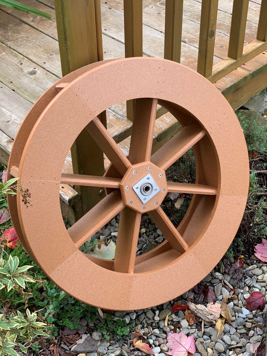 Medium Amish-Made Poly Waterwheel in Cedar