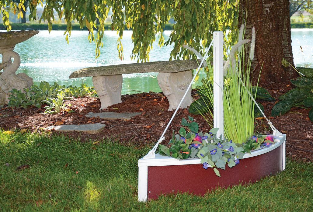 Amish-Made Poly Sailboat Shaped Planter