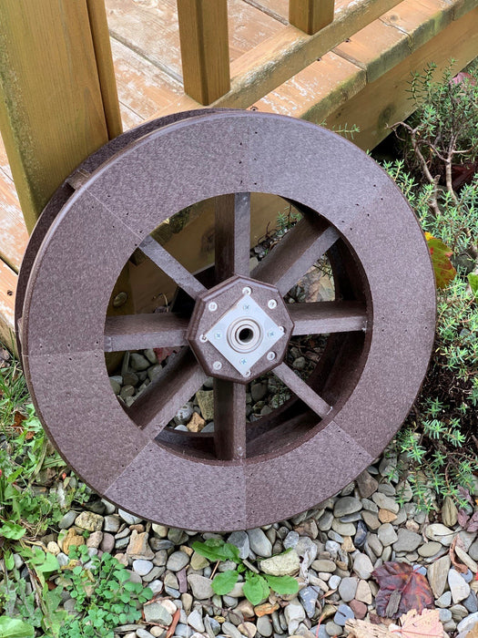 Small Amish-Made Poly Waterwheel in Chocolate