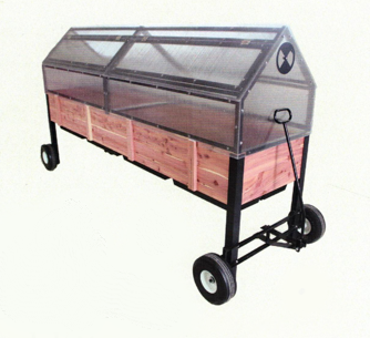 Harmony Acres Raised Bed Greenhouse Covers and Wheel Kits