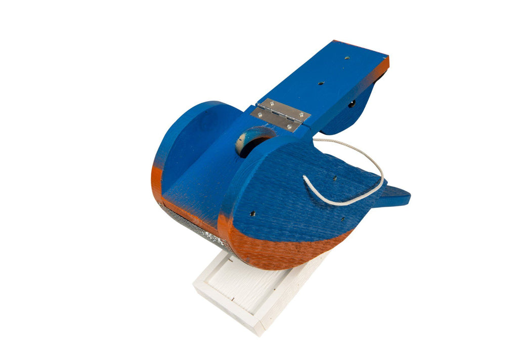 Amish-Made Bird-Shaped Wooden Birdfeeders